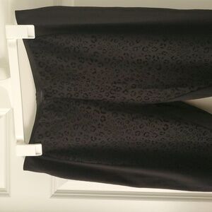 RIANI Black Women's Leggings Front Leopard Print Panel Size 12